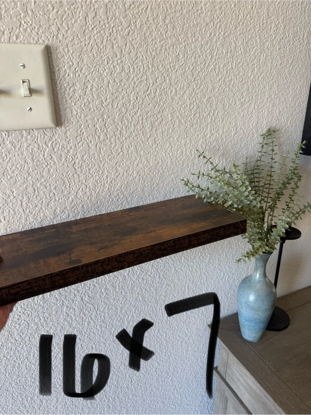 Floating Wood Look Wall Shelf